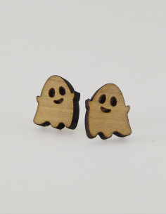 Pendientes de madera maciza, modelo Fantasmas