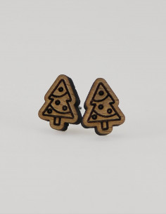 Comprar pendiente de madera maciza, árbol de navidad