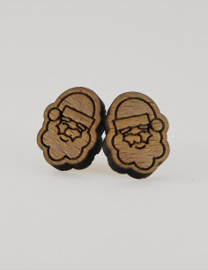 Comprar pendiente de madera maciza, papá noel 2