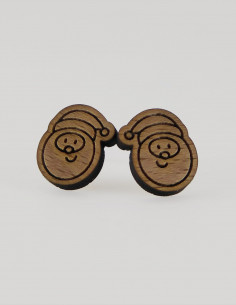 Comprar pendiente de madera maciza, papá noel 1