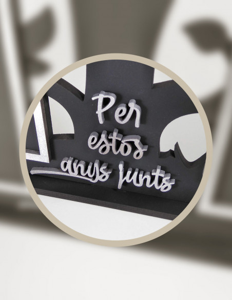 Detalle texto personalizable.