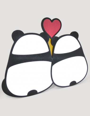 Cuadro osos panda enamorados