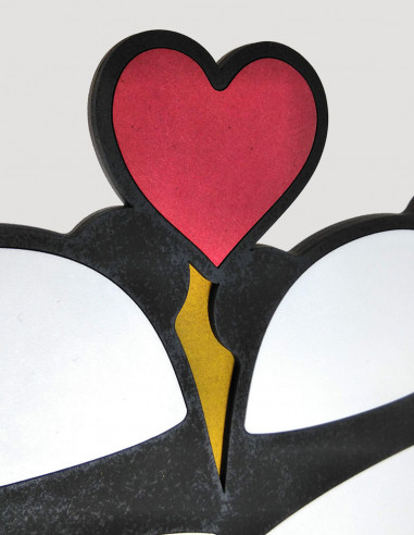 Cuadro osos panda enamorados