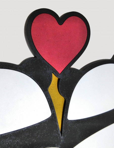 Cuadro osos panda enamorados