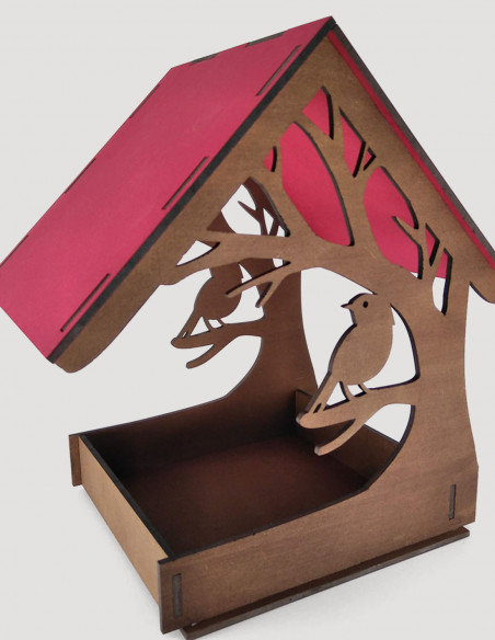 Caja expositor pájaros