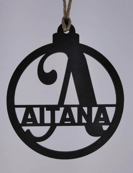 Comprar bolas de navidad personalizadas con tu nombre, color negro