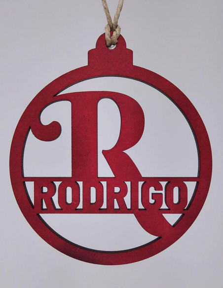 Comprar bolas de navidad personalizadas con tu nombre, color rojo