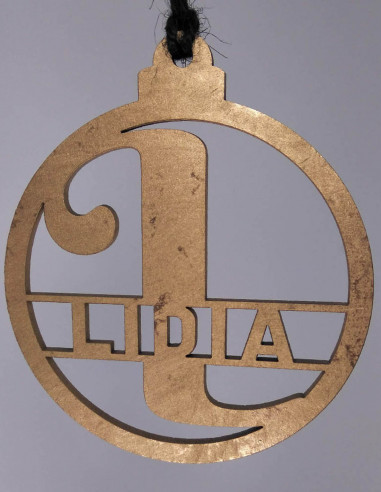 Comprar bolas de navidad personalizadas con tu nombre, color dorado