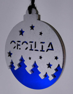 Bola de Navidad con nombre, 3 capas