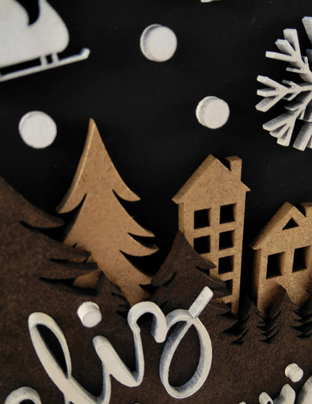 Placa-cartel Feliz Navidad