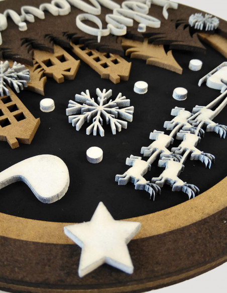 Placa-cartel Feliz Navidad