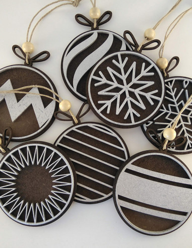 Pack 7 bolas de navidad