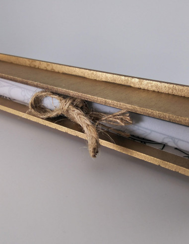 Invitaciones de boda, con caja de madera