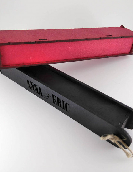 Invitaciones de boda, con caja de madera