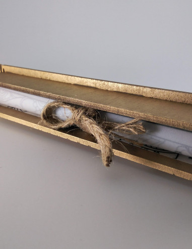 Invitaciones de boda, con caja de madera
