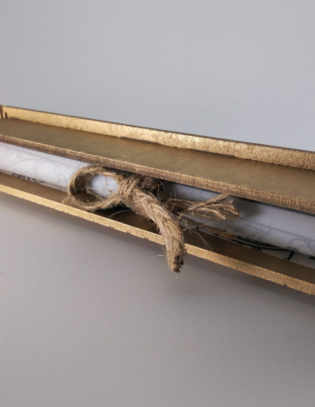 Invitaciones de boda, con caja de madera