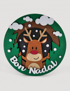 Placa-cartel RENO, Feliz Navidad