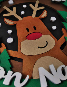 Placa-cartel RENO, Feliz Navidad 2