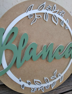 Placa cartel con nombre 2