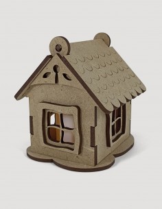 Casita de madera con vela [Mod. 1]