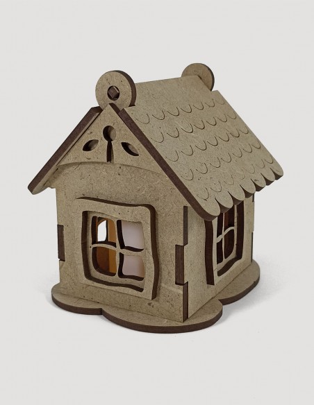 Casita de madera con vela [Mod. 1]