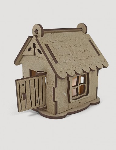 Casita de madera con vela [Mod. 1]