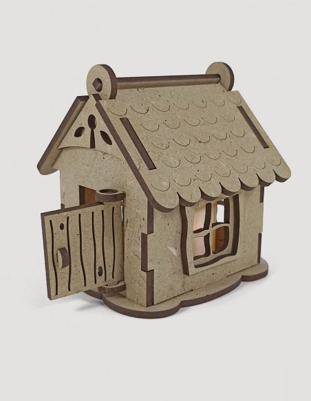 Casita de madera con vela [Mod. 1]