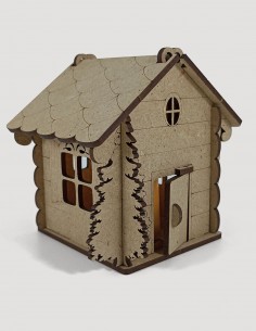 Casita de madera con vela [Mod. 2]