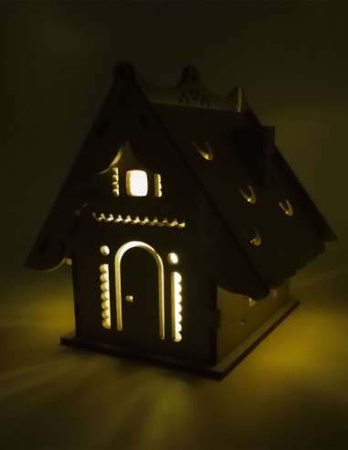 Casita de madera con vela [Mod. 3]