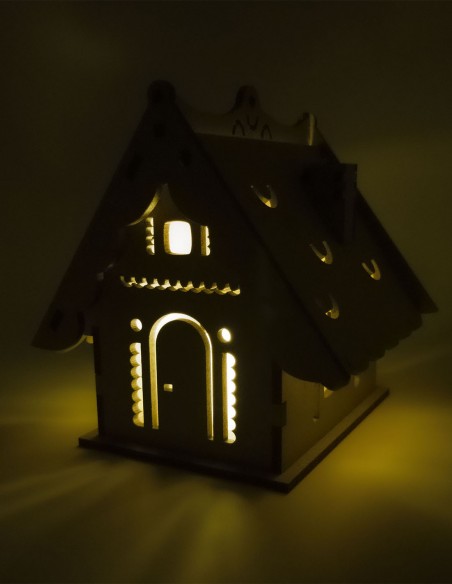 Casita de madera con vela [Mod. 3]