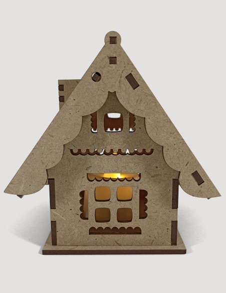 Casita de madera con vela [Mod. 3]