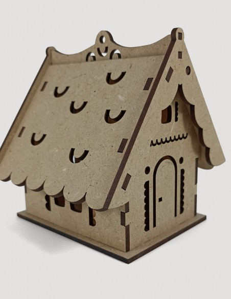 Casita de madera con vela [Mod. 3]