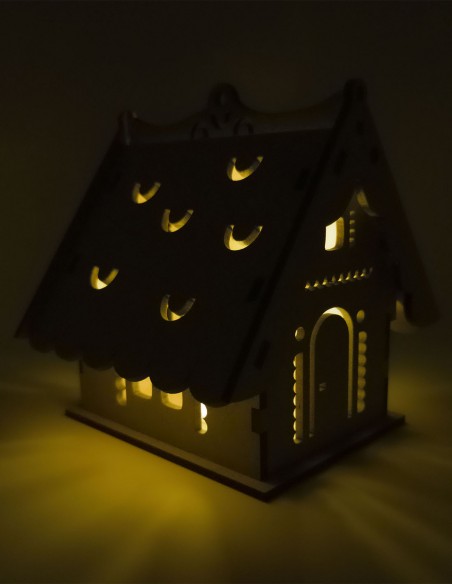 Casita de madera con vela [Mod. 3]