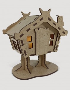 Casita de madera con vela [Mod. 4]