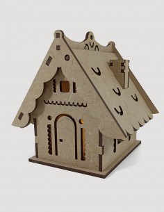 Casita de madera con vela [Mod. 3]