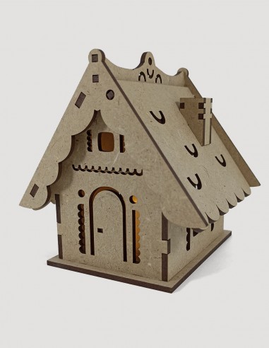 Casita de madera con vela [Mod. 3]