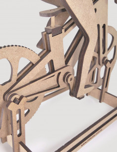 Comprar trofeo ciclista personalizado, de madera. Para mujer. Modelo bicicleta de montaña. 2