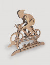 Comprar trofeo ciclista personalizado, de madera.