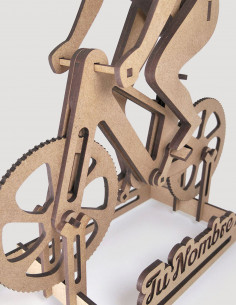 Comprar trofeo ciclista personalizado, de madera. Modelo mountain bike. 2