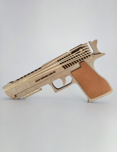 Pistola juguete lanzagomas grande