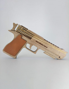 Pistola juguete lanzagomas grande 2