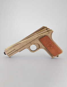 Pistola juguete lanzagomas pequeña 2