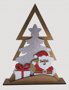 Árbol de Navidad con Papá Noel
