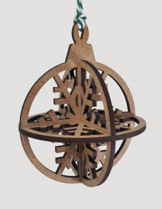 Bola de Navidad 3D, copo